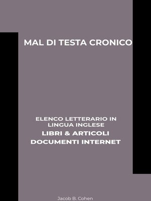 cover image of Mal Di Testa Cronico